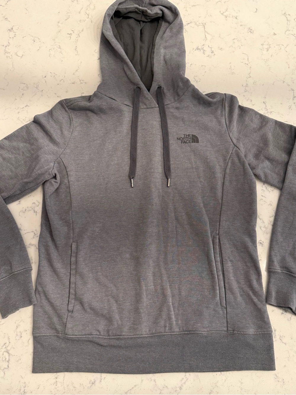 The North Face womens Gray Pullover Hoodie Sweatshirt